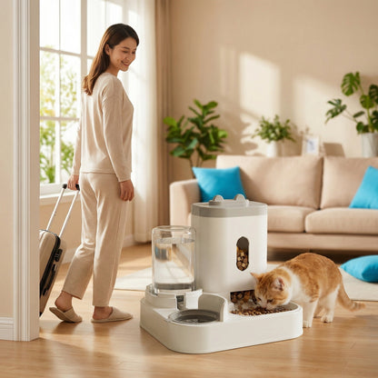 Automatic Pet Food and Water Dispenser
