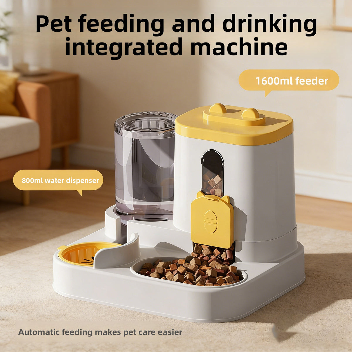 Automatic Pet Food and Water Dispenser