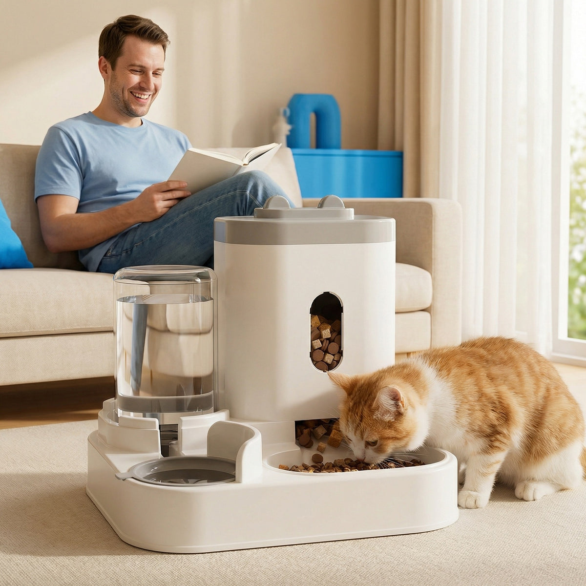 Automatic Pet Food and Water Dispenser