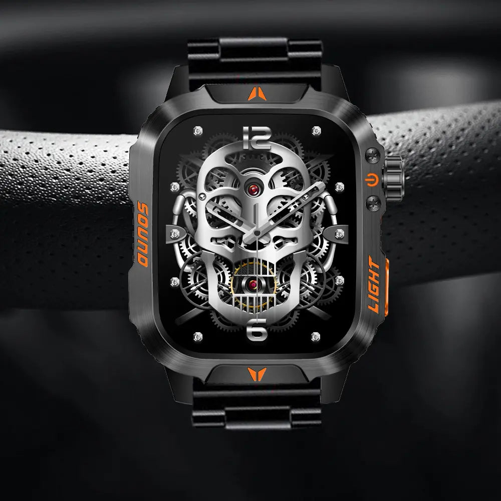 New 2026 Manly Style Smart Sports Watch with Flash Light Wireless Calling, Message Reminders,Sports Mode, Stopwatch, Timer, Stopwatch and Other Functions, Smartwatch for Men, Compatible with Android and Iphone