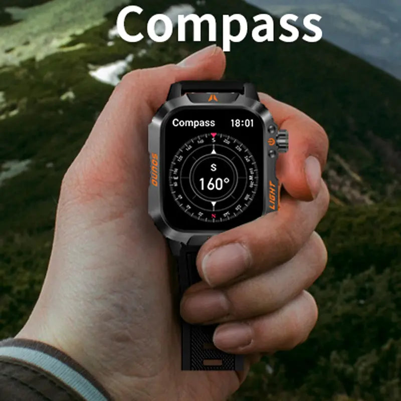 New 2026 Manly Style Smart Sports Watch with Flash Light Wireless Calling, Message Reminders,Sports Mode, Stopwatch, Timer, Stopwatch and Other Functions, Smartwatch for Men, Compatible with Android and Iphone